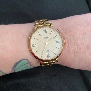 Fossil watch, rose gold